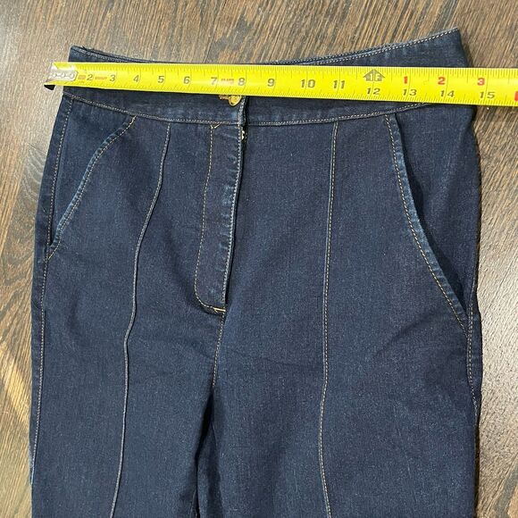 Veronica Beard Kimra Crop Denim Trouser Women’s 6 Blue High Rise Pants Stretch - Picture 8 of 10